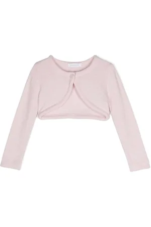 MONNALISA Heart-charm cropped cardigan