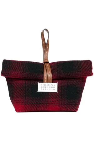 Maison Margiela Paper check-pattern clutch bag