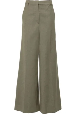 Stella McCartney Wool mid-rise flared trousers
