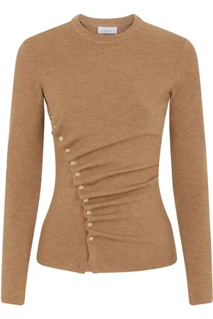 Paco rabanne Temporary draped-detail knitted top