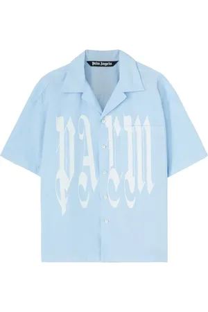 Palm Angels Gothic Logo cotton shirt