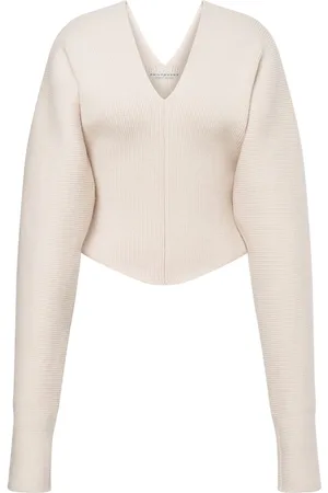 Serafini V-neck cropped jumper