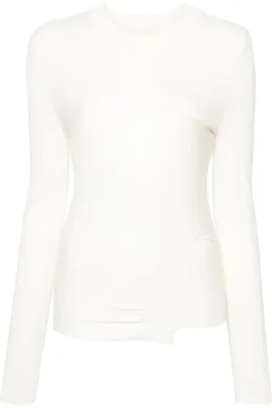 Maison Margiela Asymmetric virgin wool blend jumper