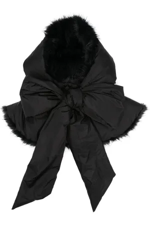 Simone Rocha Drawstring faux-fur hood