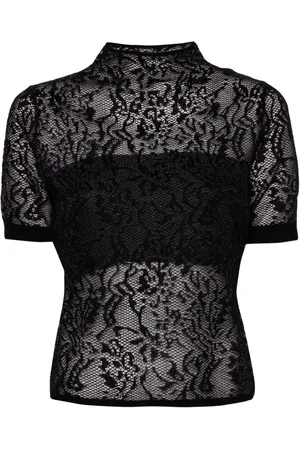Twin-Set Patterned-jacquard semi-sheer jumper