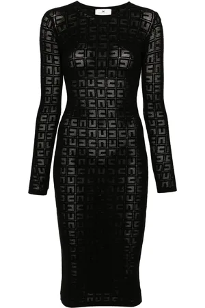 Elisabetta Franchi Open-knit midi dress