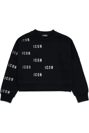 Dsquared2 Icon-rhinestone cotton sweatshirt