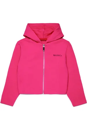 MAX&Co. Kids Logo-print zip-up cotton hoodie