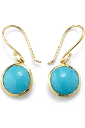 Ippolita 18kt yellow small Lollipop turquoise drop earrings