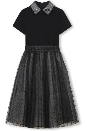 Karl Lagerfeld Crystal-embellished panelled tutu dress