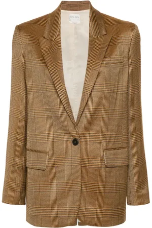 FORTE FORTE Single-breasted checked blazer