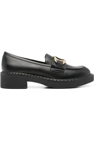 Twin-Set Oval T leather loafers