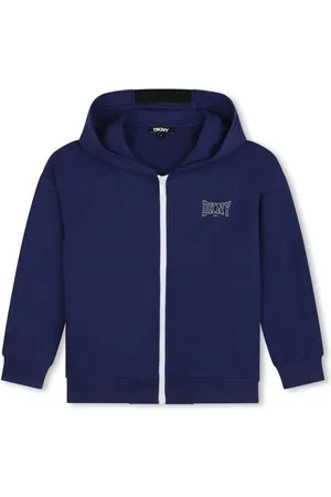 DKNY Logo-print zipped hoodie