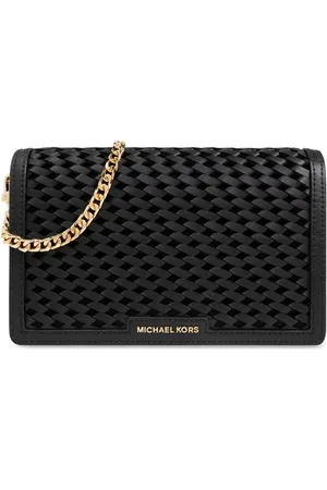 Michael Kors Medium Jet Set woven leather cross body bag