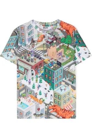 Molo Rodney pixelated-print T-shirt