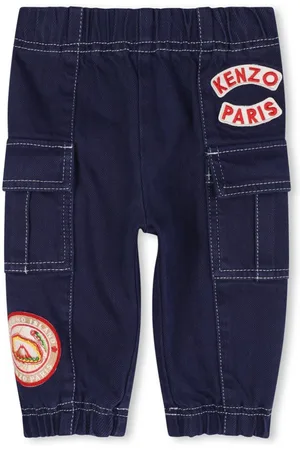 Kenzo Appliqu??d twill cargo pants