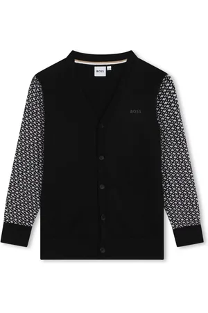 HUGO BOSS Monogram-jacquard cotton jumper