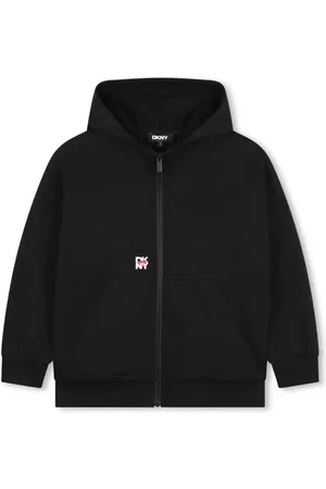 DKNY Logo-embossed cotton hoodie