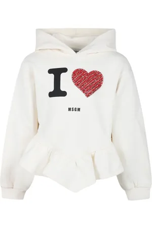 Msgm Rhinestone-embellished ruffle hoodie