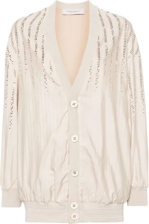 Golden Goose Gisela pinstripe-jacquard bomber jaclet