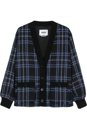 Msgm Fringe-detailing tweed jacket
