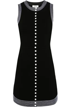Sandro Contrasting-trim knitted dress