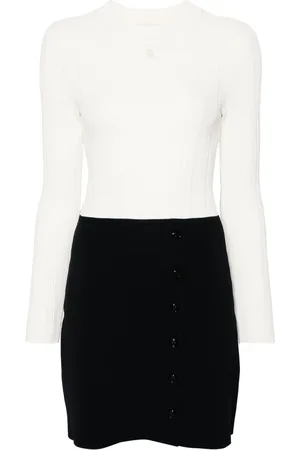 Sandro Logo-plaque flared knitted dress
