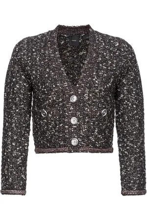 Pinko Boucl?? V-neck cropped jacket