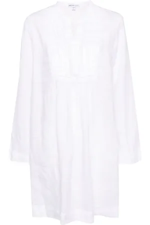 James Perse Linen pin-tuck dress