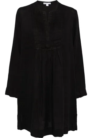 James Perse Linen pin-tuck dress