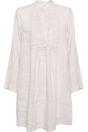 James Perse Linen pin-tuck dress