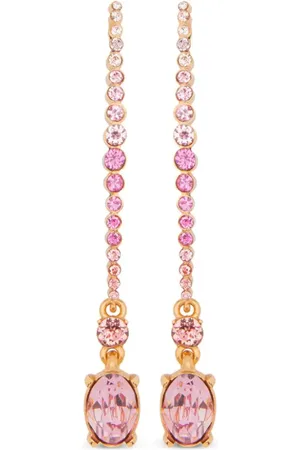Oscar de la Renta Moon and Oval drop earrings