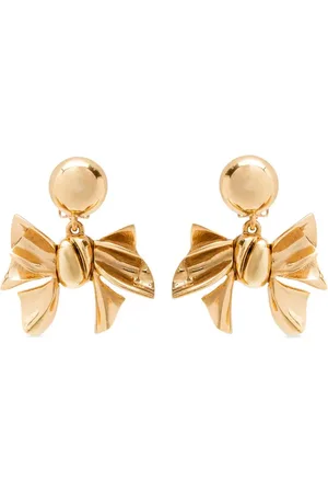 Oscar de la Renta Bow Drop clip-on earrings