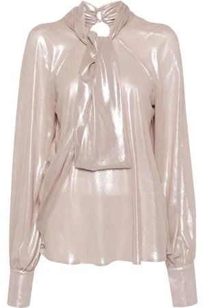 GENNY Draped chiffon top