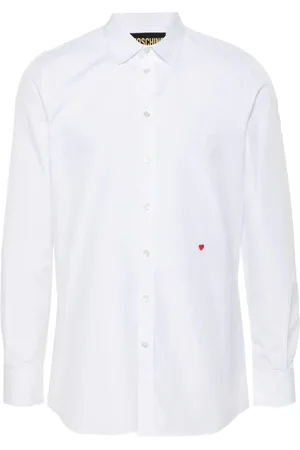 Moschino Heart-embroidered shirt