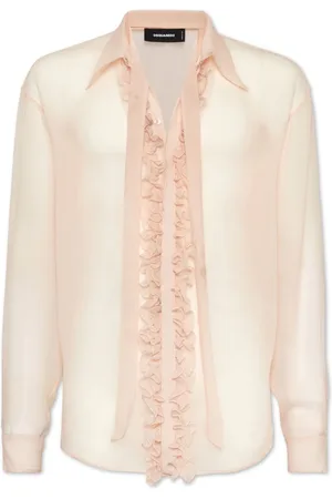 Dsquared2 Ruffled-detailed sheer shirt