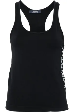 Max Mara Fortuna logo-jacquard tank top