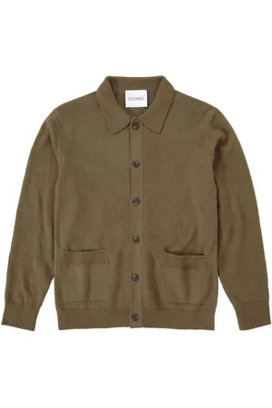 Closed Collared cotton-blend cardigan