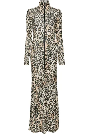 Nanushka Leopard-print zip-up maxi dress