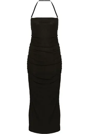 Nanushka Ruched halterneck midi dress