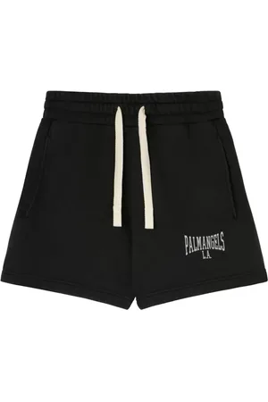 Palm Angels Logo-print cotton track shorts