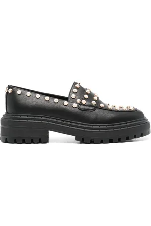 Twin-Set Embellished leather loafers
