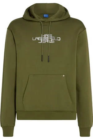 Karl Lagerfeld Foil-logo drawstring hoodie