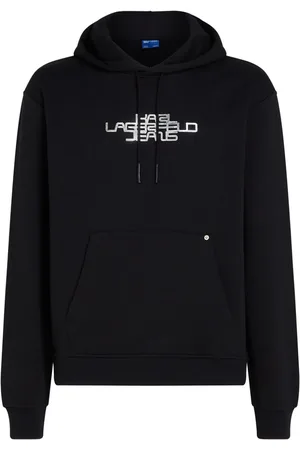 Karl Lagerfeld Foil-logo drawstring hoodie