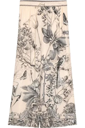 Camilla Etched Into Eternity-print silk trousers