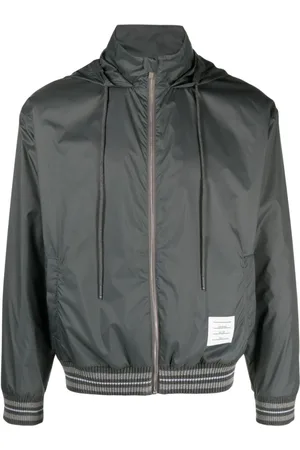 Thom Browne Logo-patch ripstop lightweight jacket