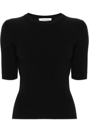 Thom Browne Contrasting-trim ribbed jumper