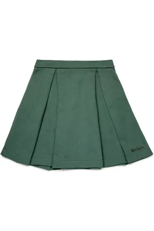 MAX&Co. Kids Logo-embroidered pleated miniskirt