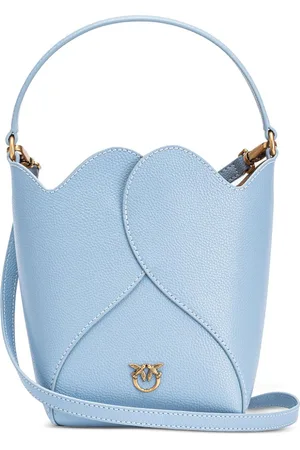 Pinko Logo-plaque leather bucket bag