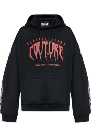 VERSACE Logo-print hoodie